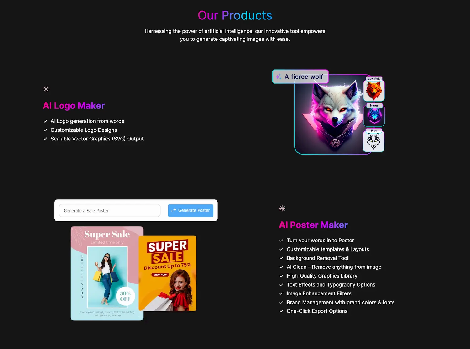 AI Poster Maker pricing and features
