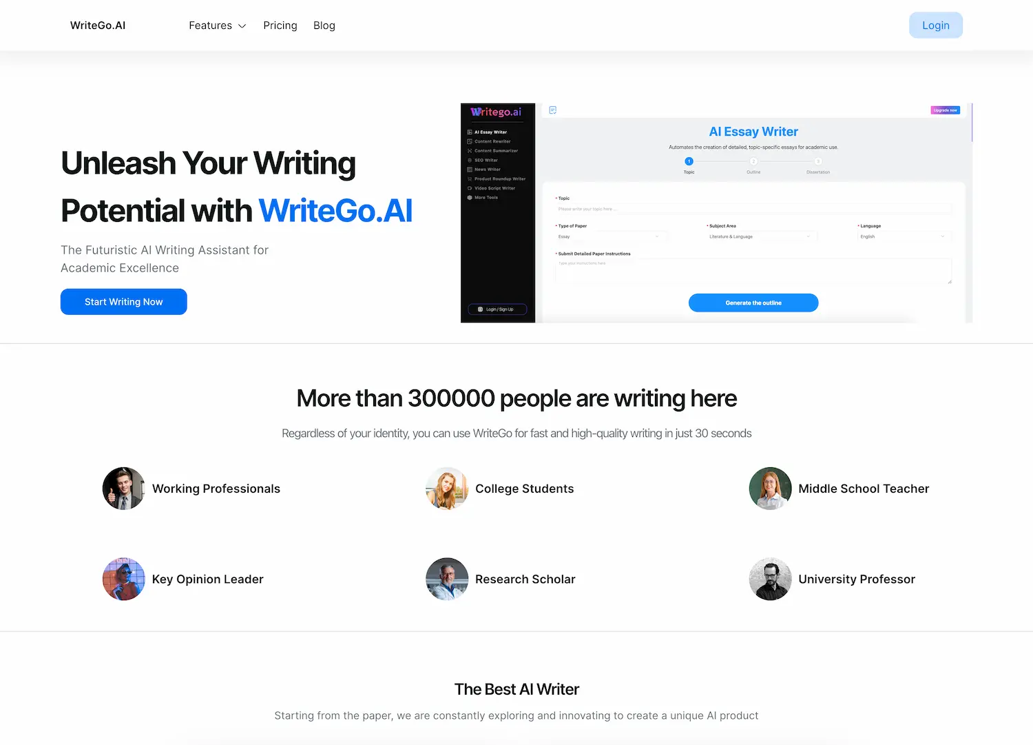 WriteGo screenshot