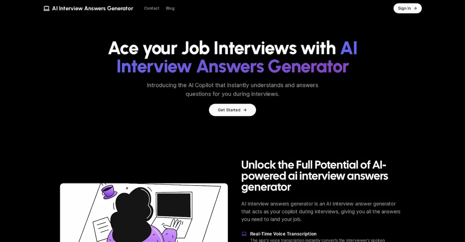 AI Interview Answers Generator screenshot