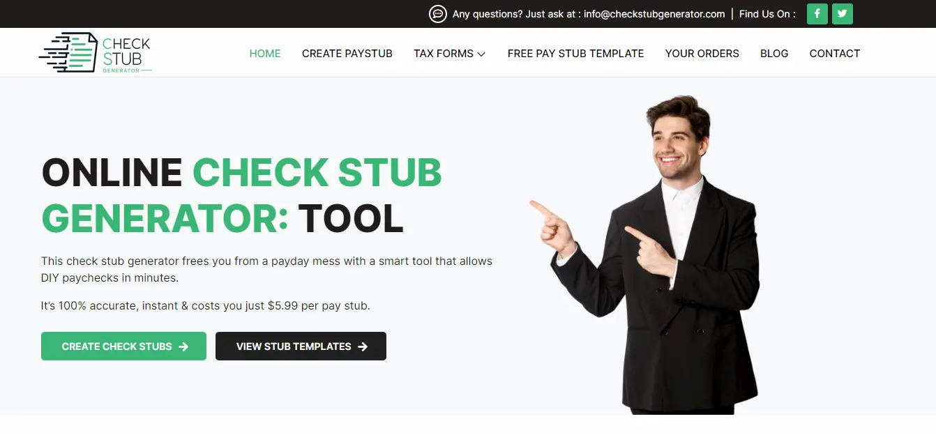 Check Stub Generator screenshot