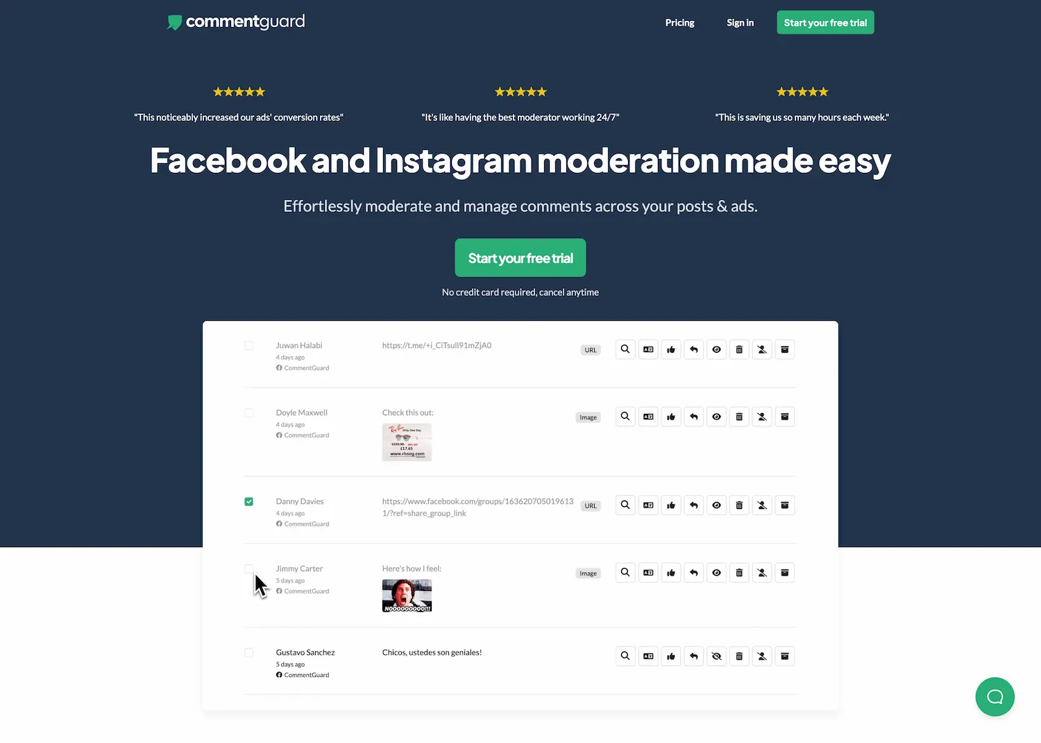 CommentGuard screenshot