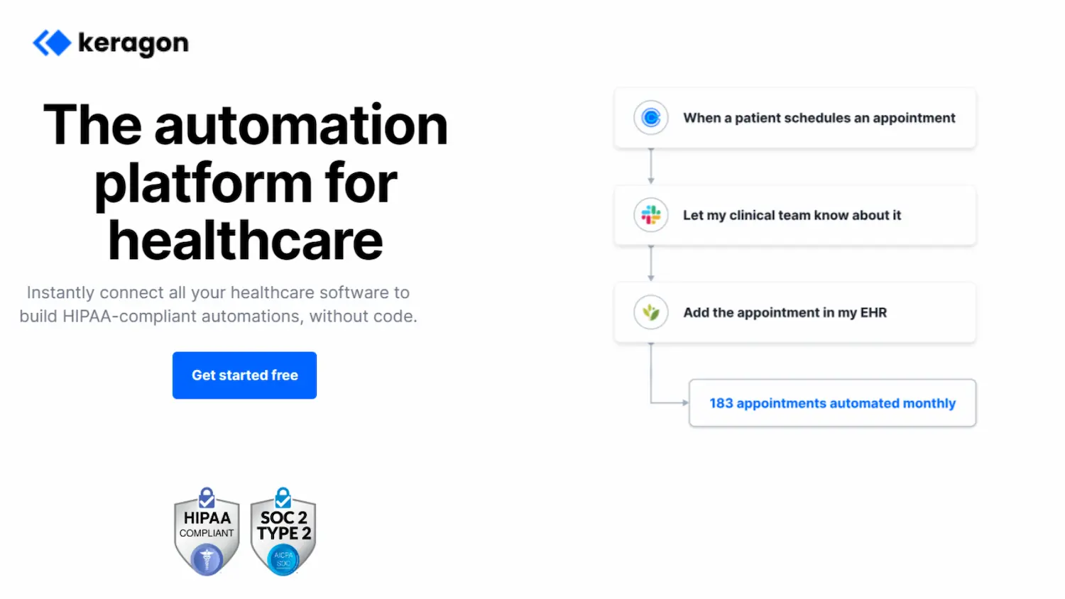 Keragon - AI healthcare platform screenshot