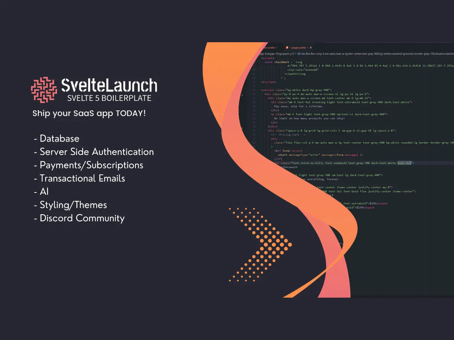 SvelteLaunch screenshot