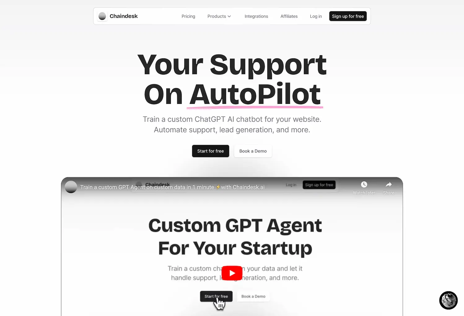 Chaindesk screenshot