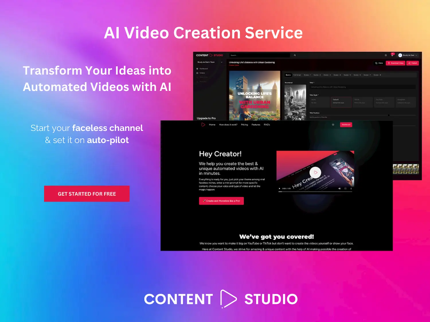 ContentStudio AI screenshot