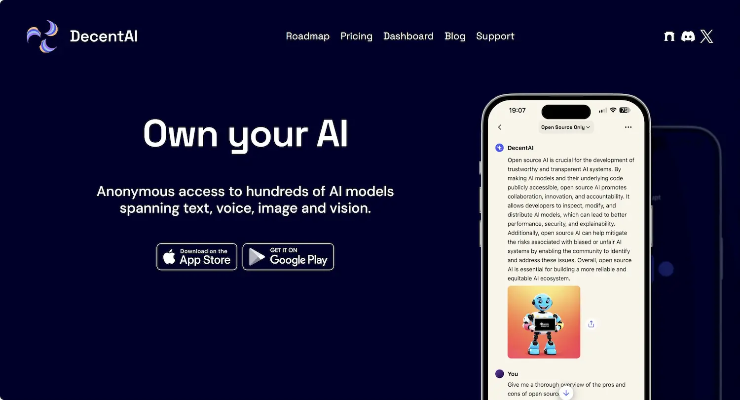 DecentAI Official website