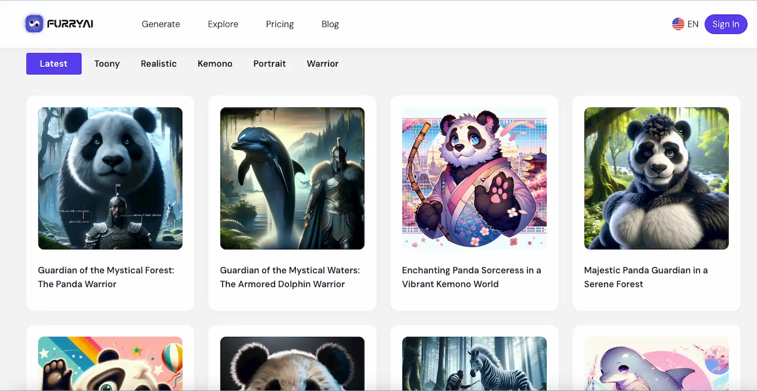 FurryAI pricing and features