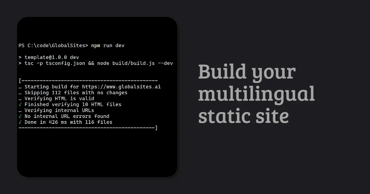 Global Sites AI screenshot