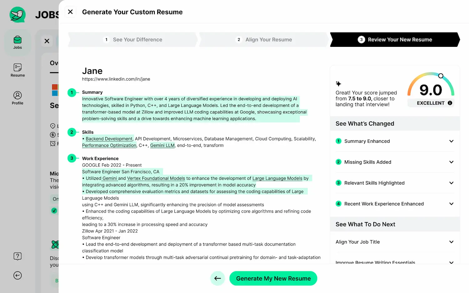 Jobright AI Resume Builder pricing and features