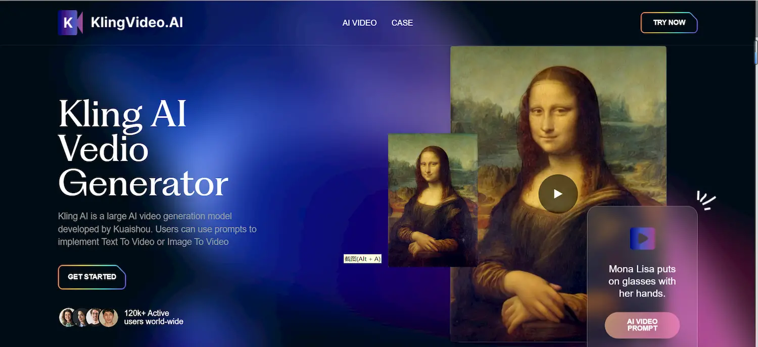 KlingVideo.AI screenshot