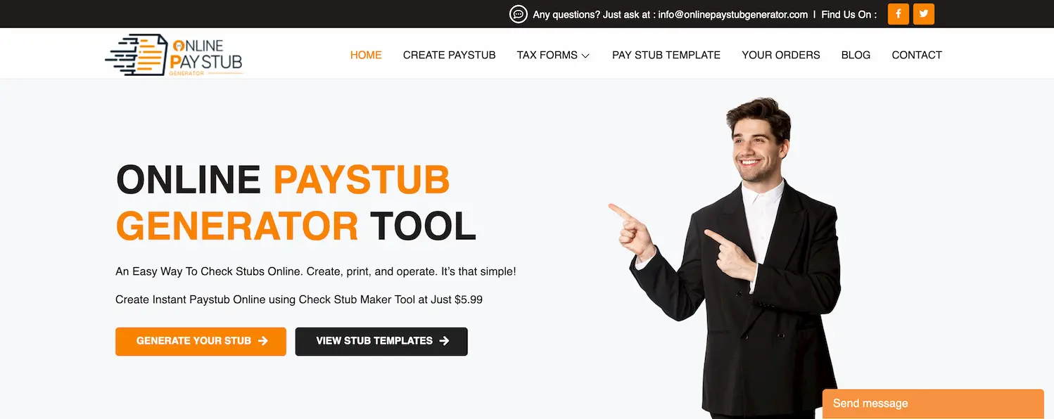 Online Paystub Generator screenshot