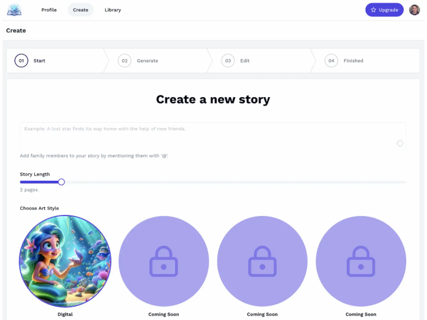 StoryCraftr dashboard ,pricing plan and features