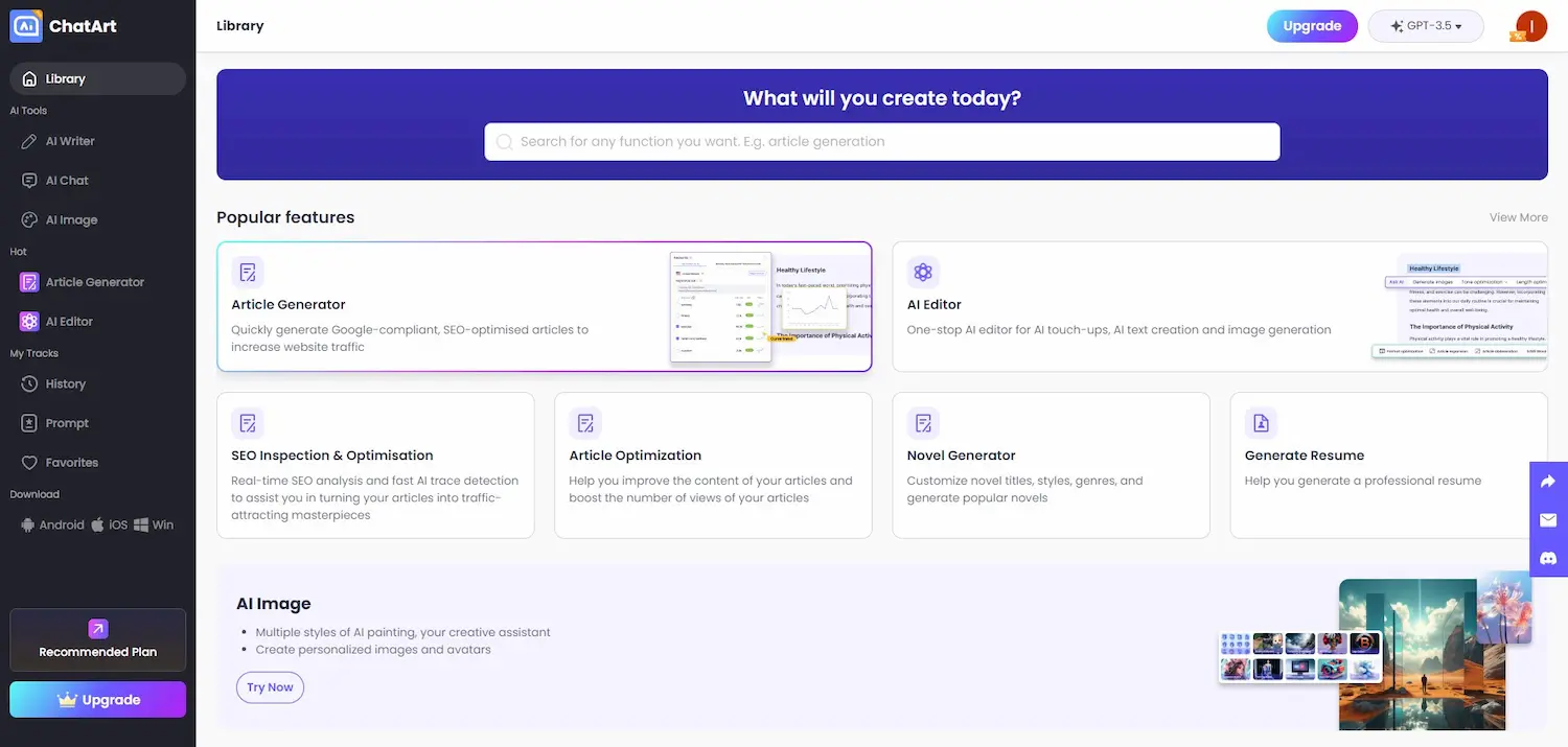ChatArt pricing and features