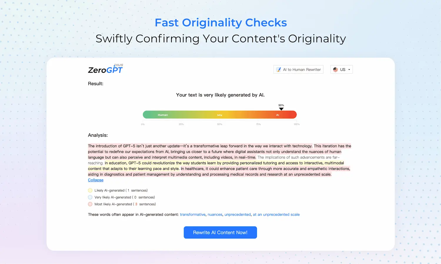 ZeroGPT-Plus dashboard ,pricing plan and features