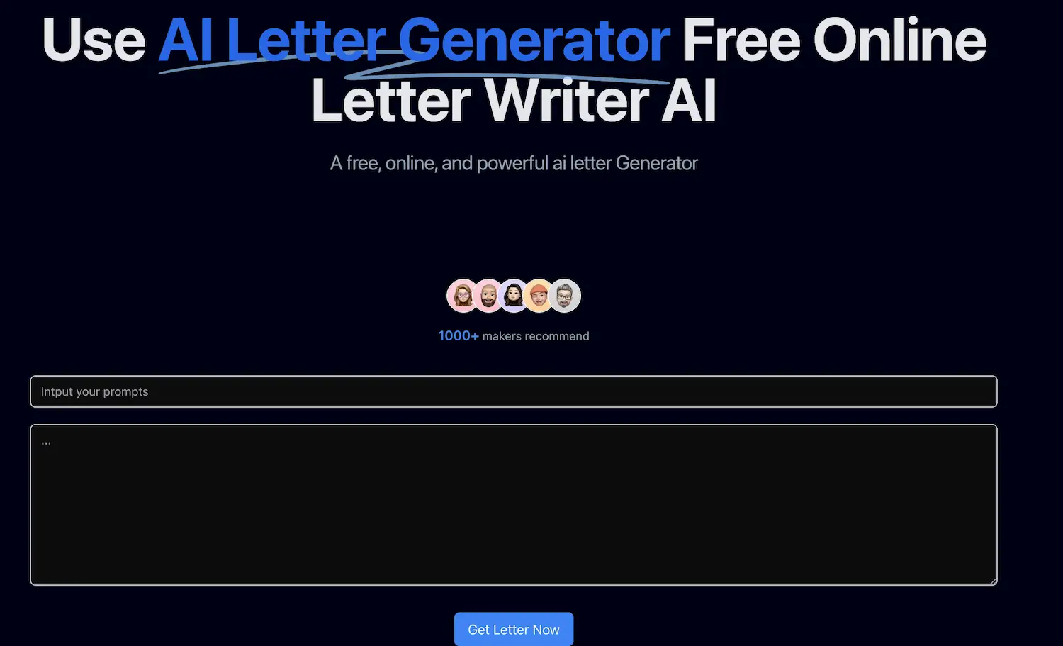 AI Letter Generator screenshot