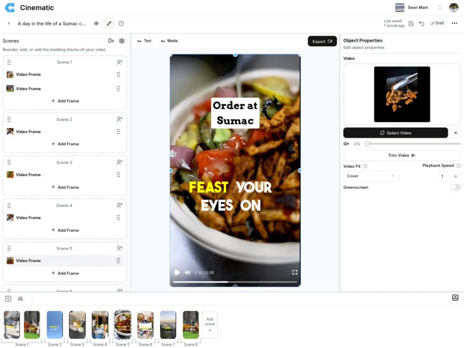 Cinematic pricing and features