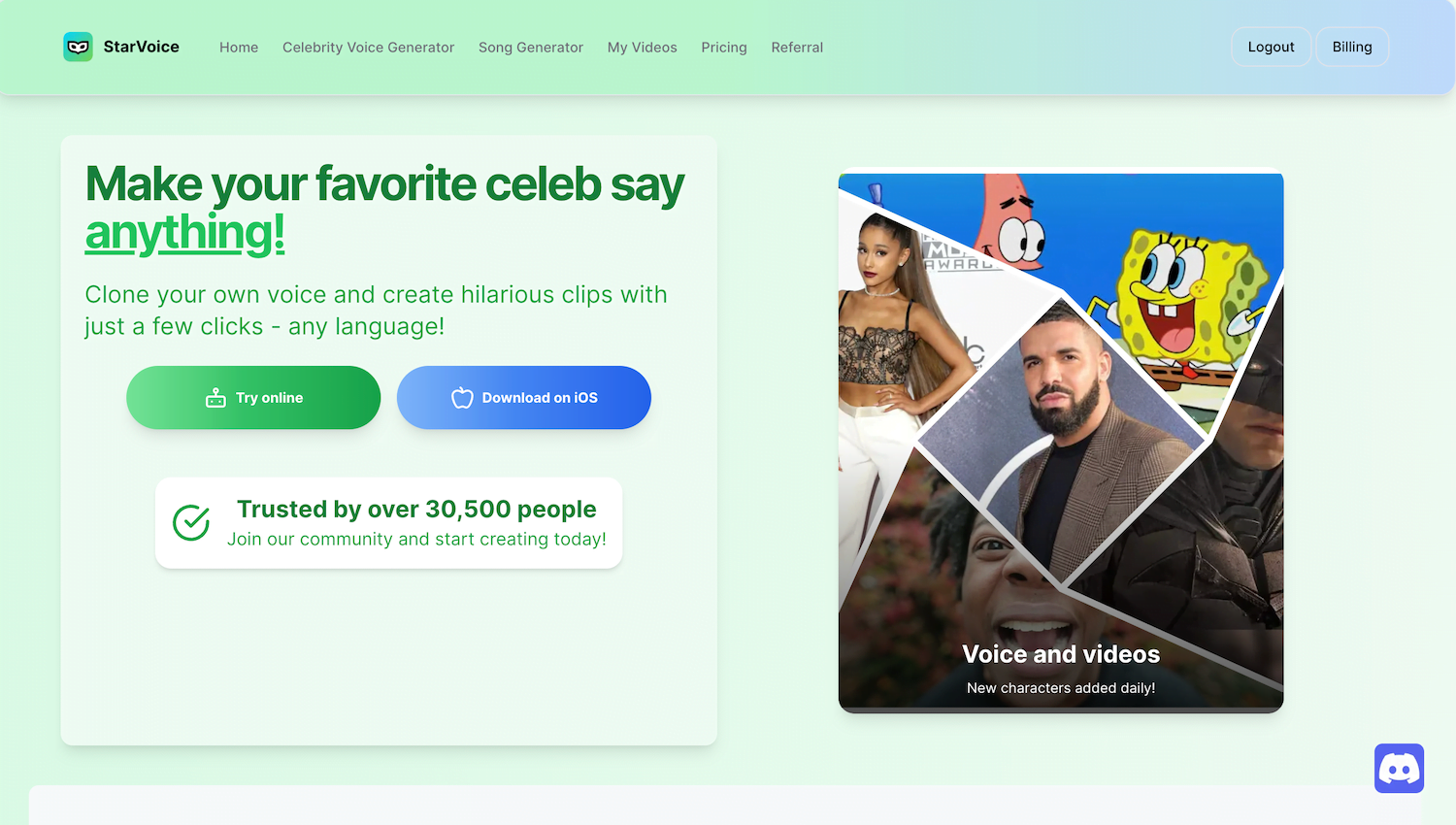 StarVoiceAI Official website