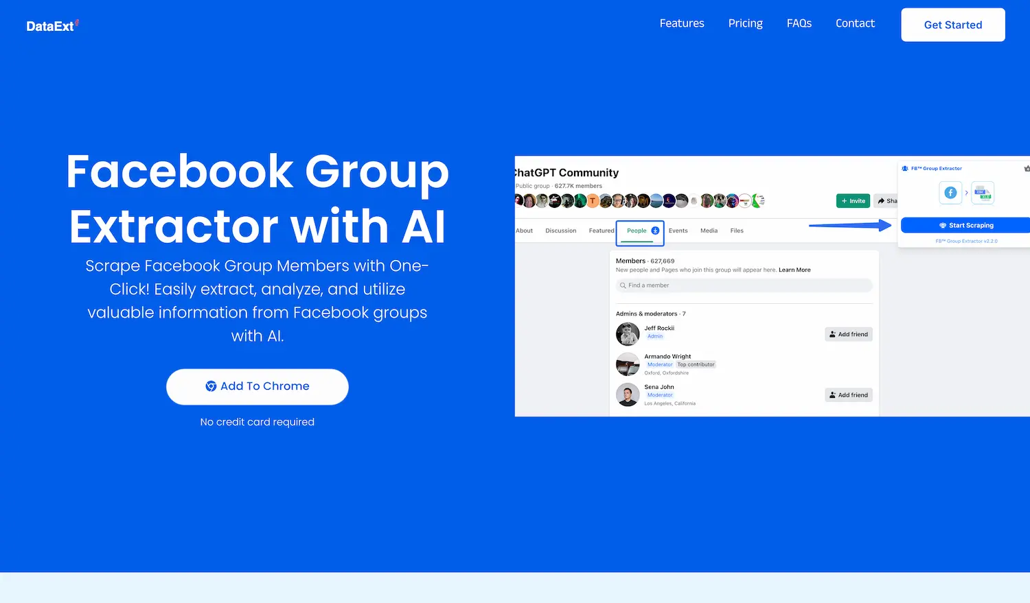FB Group AI Extractor screenshot