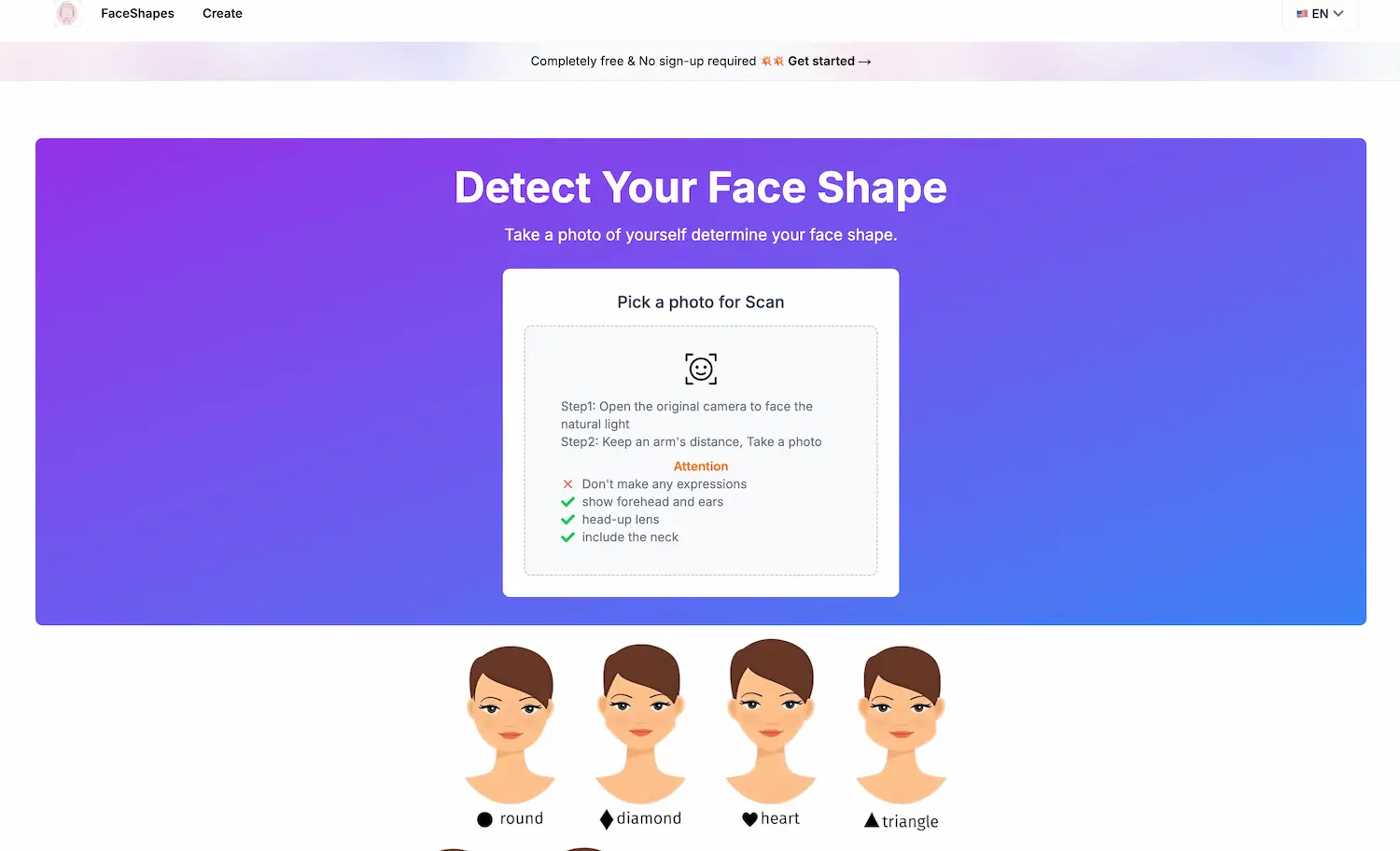 FaceShapes pricing and features