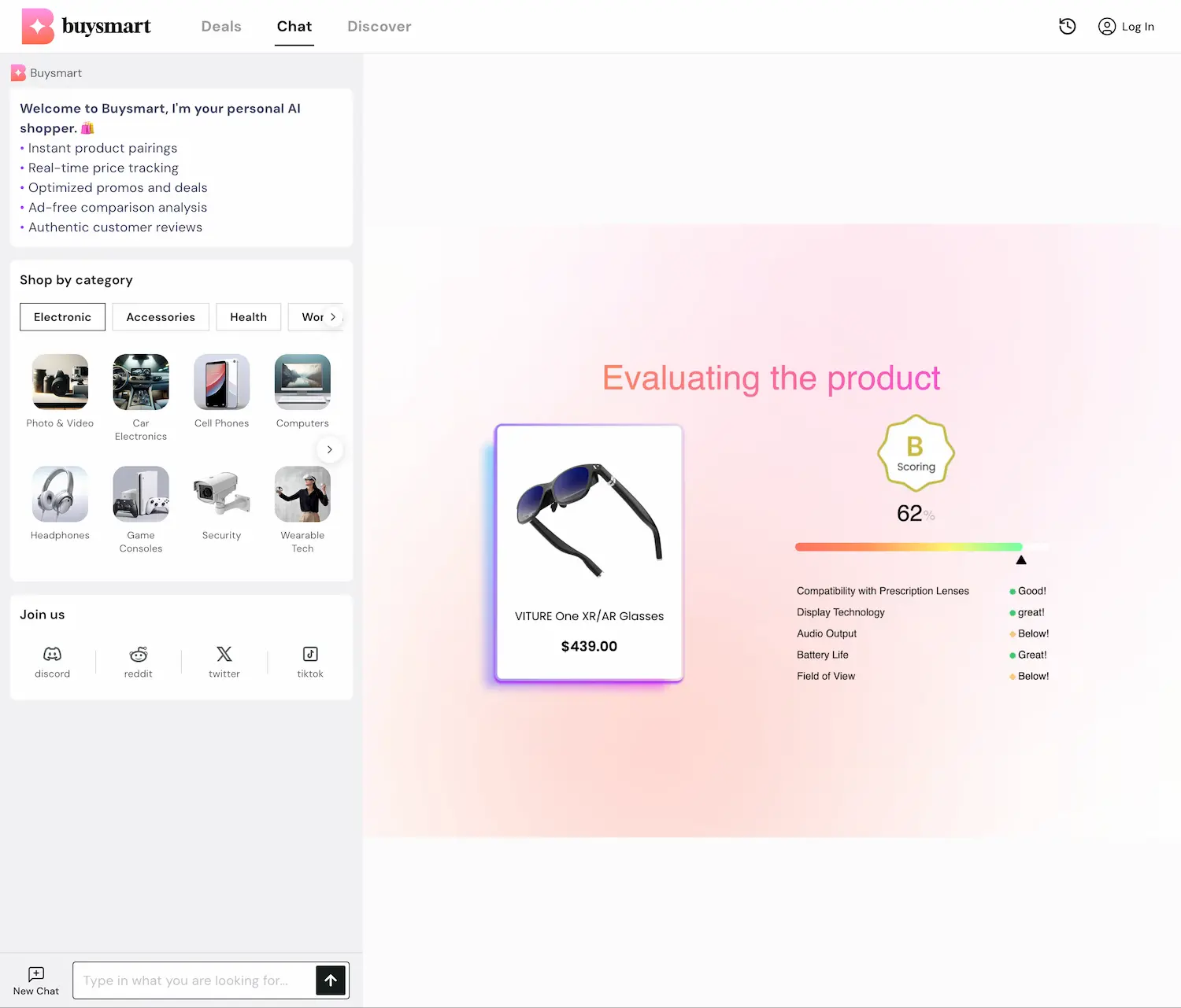 Buysmart.AI screenshot