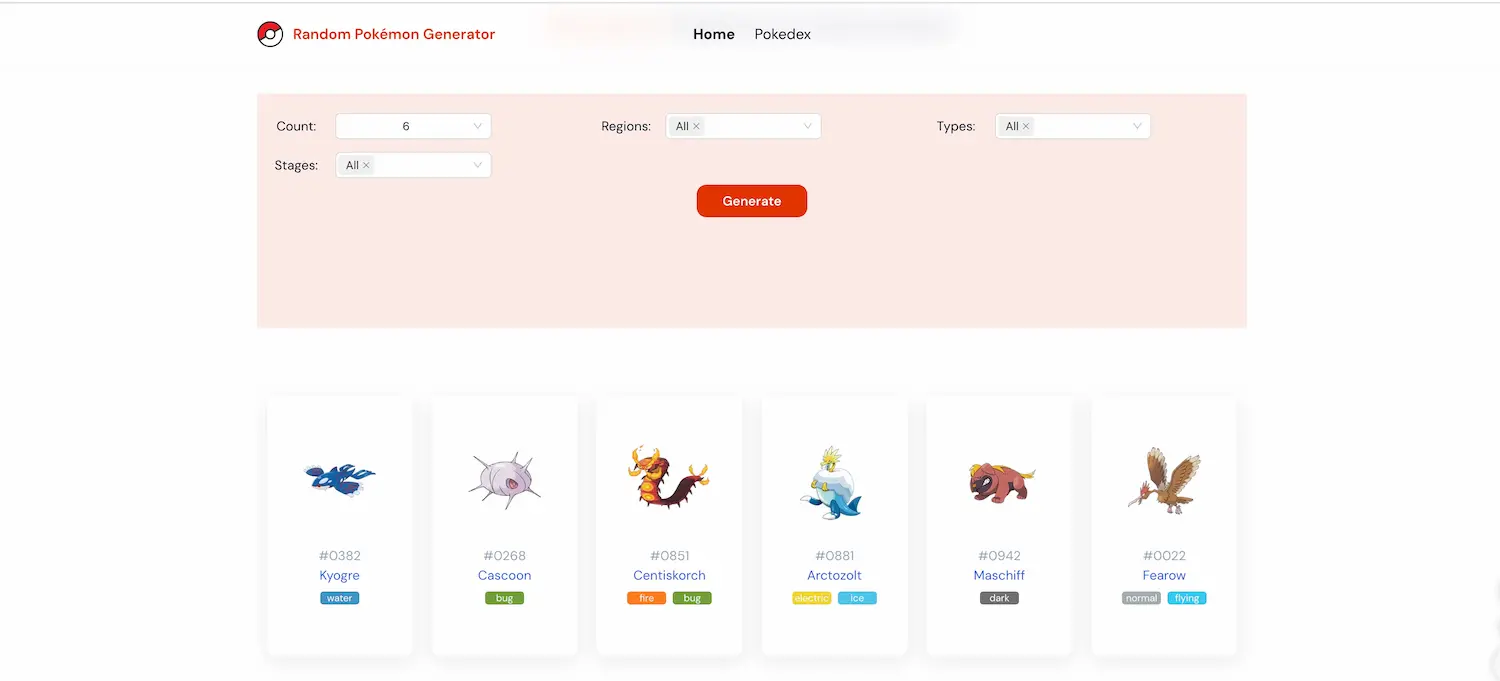Pokemon Generator screenshot