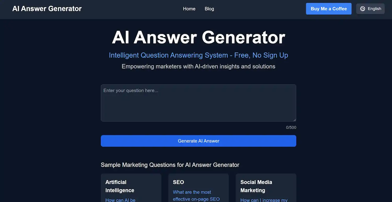 AI Answer Generator screenshot