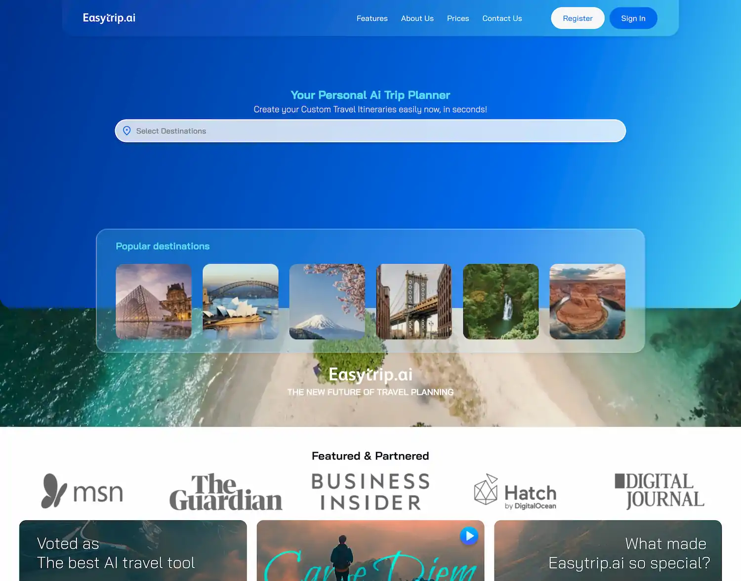 Easytrip.ai screenshot