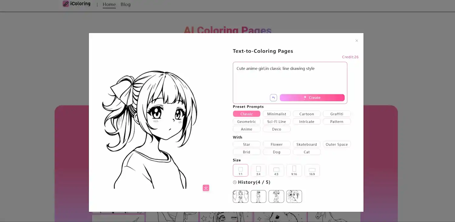 iColoring AI pricing and features