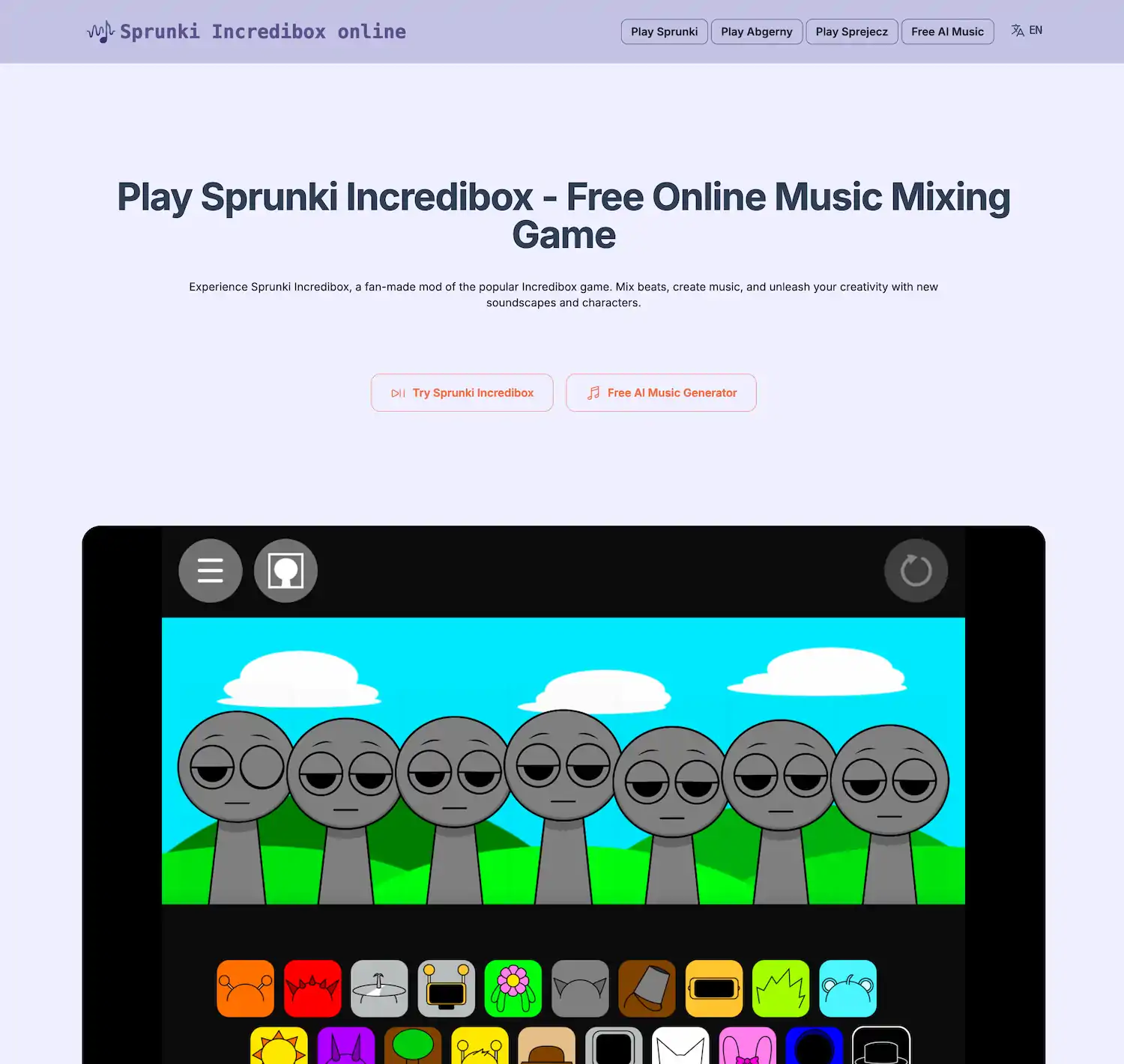 Sprunki Incredibox screenshot
