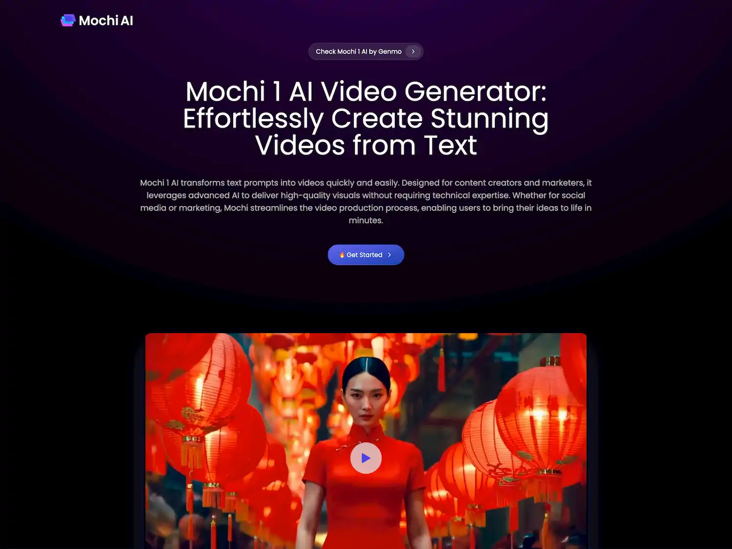 Mochi 1 AI screenshot