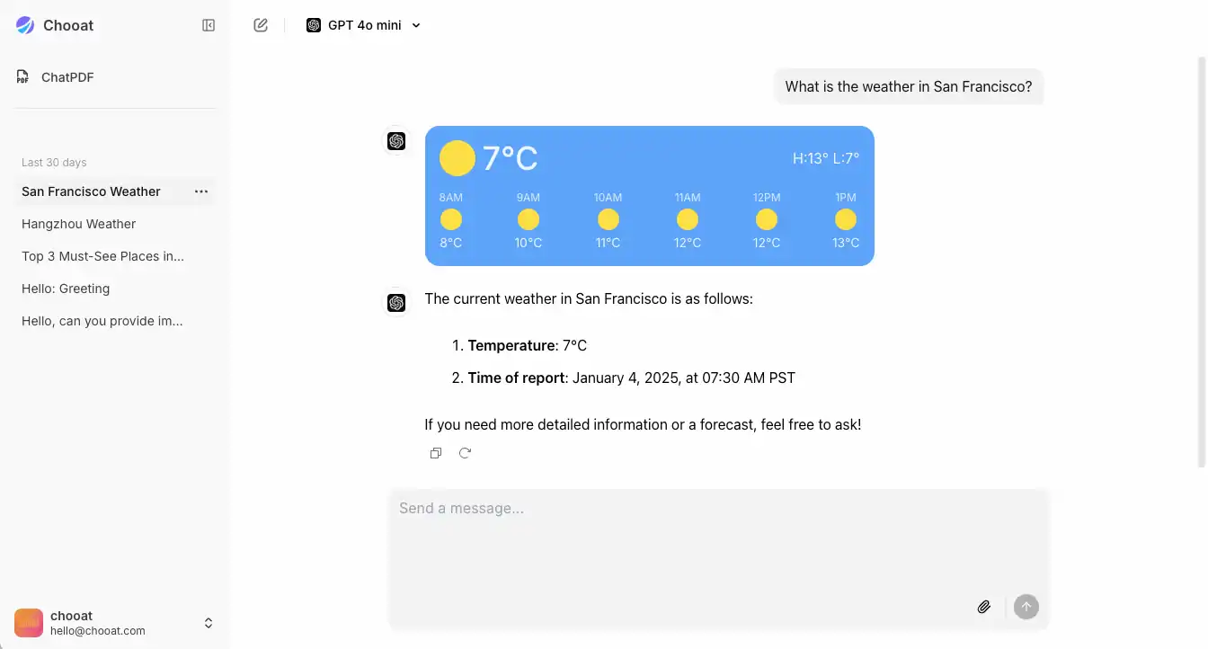 Chooat pricing and features
