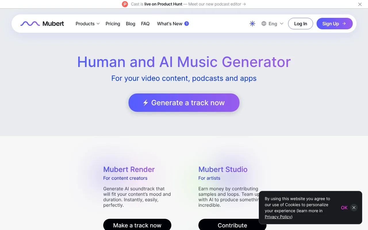 Mubert screenshot